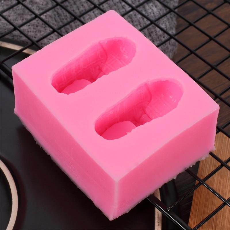 Fondant Moulds Cake Gadget Cute Baby Shoe Shape Silicone Cake Mold Fondant Chocolate 3D Mould Cake Decorating for Baking