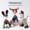 Chew-Resistant Donkey Plush Dog Toy with Sound