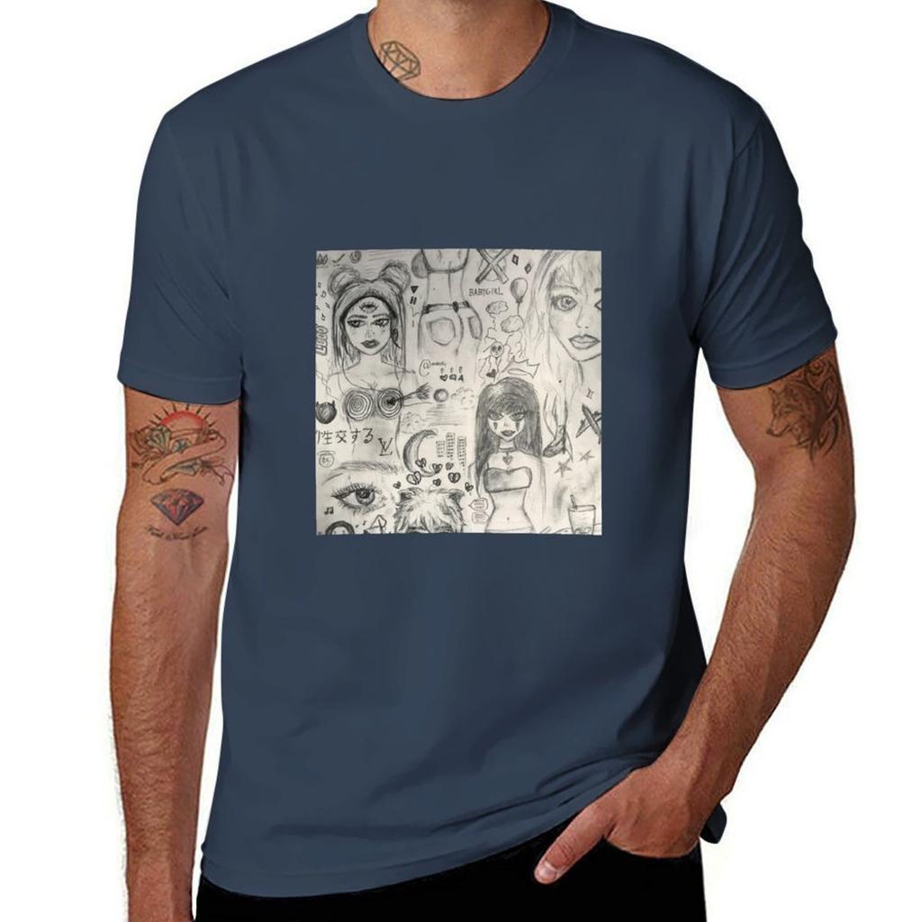 Chaos In The Clouds TShirt Casual Loose Fit Short Sleeve TShirt