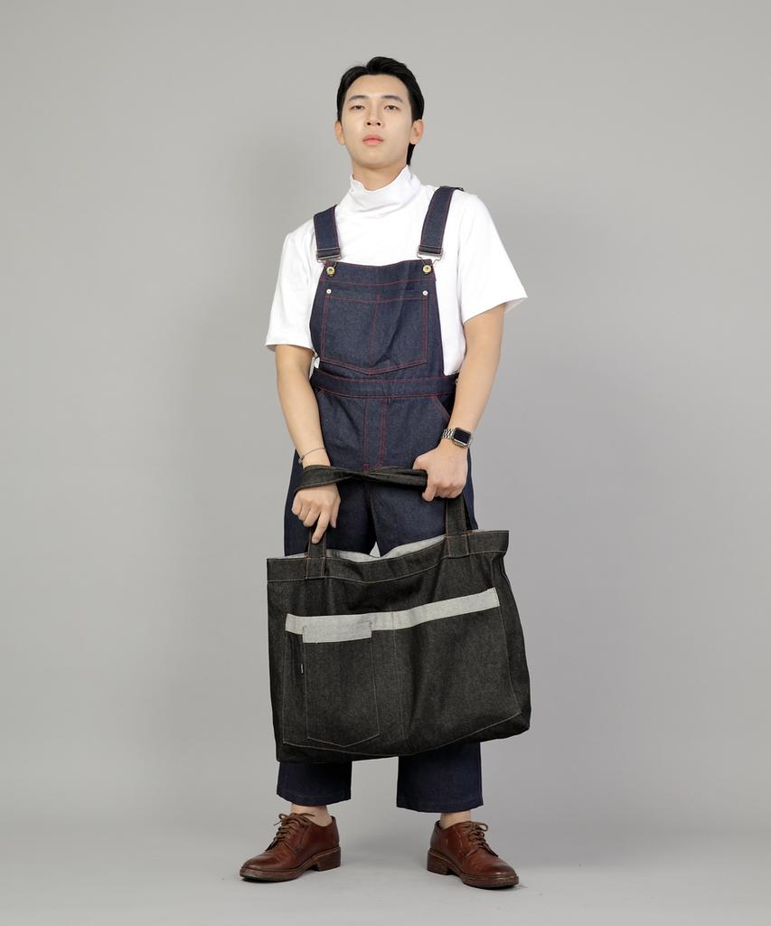 Saintcrew City Boy Mega Big Shoulder Bag Cbm-110 Black Denim Brs
