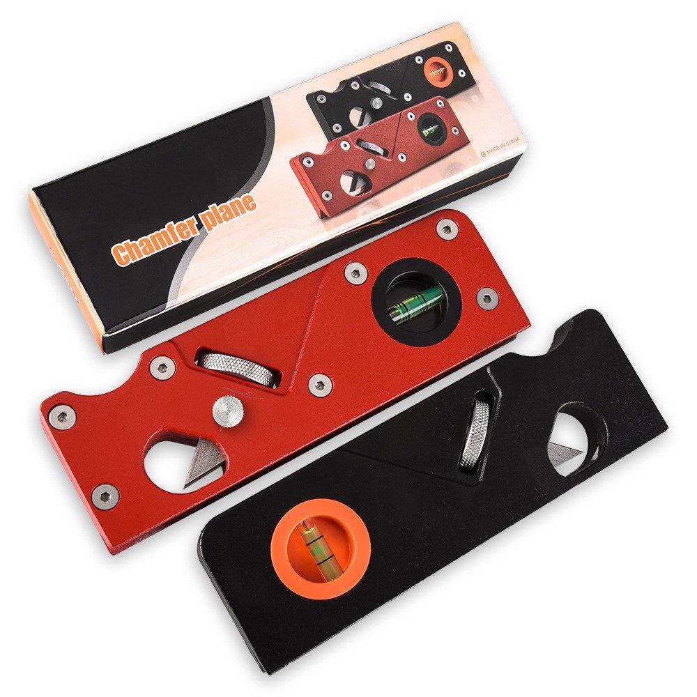 45° Woodworking Chamfer Plane: DIY Essential with Multiple Cutter Heads for Edge Trimming