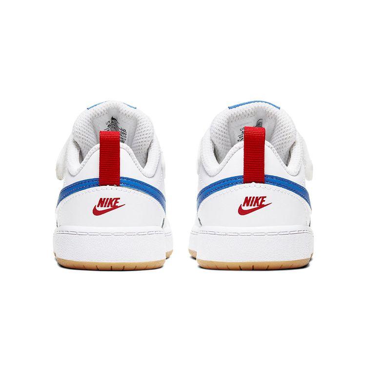 Nike Court Borough Low 2 SE TD White Pacific Blue Baby Sneakers University-Red Gum-Light-Brown BQ5453-109