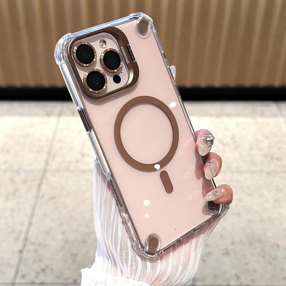 Shockproof Protection Fold Camera Magnetic Case For iPhone 16 15 14 13 12 Pro Max Plus 11 Luxury Lens Glass for Magsafe Cover