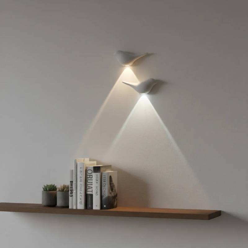 Small Bird Wall Light With Rechargeable Led Sensor For Kids Bedroom Decor