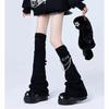 Over Knee Length Knitting Leg Warmers Y2k Flare Long Leggings New Thigh High Socks  Girls