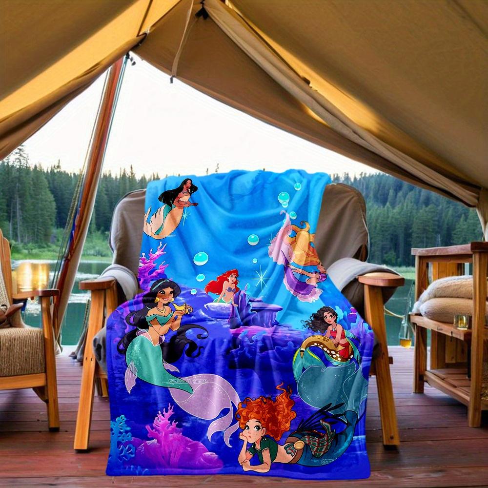 1pc, Disney Classic Princesses Blanket Seasonal Home Decorative Throw for Room, Soft Warm Bedding Gift Idea for Family and Friend, Living Room
