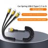 100W Braided Spring 3 In 1 USB C To 3 Type C Cable Fast Charging Phone Cable Suitable For Type-C Laptop Data Cable