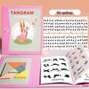 Grenzüberschreitendes magnetisches Holz-Tangram-Puzzle für Kinder - Lern-Puzzle für Erstklässler
