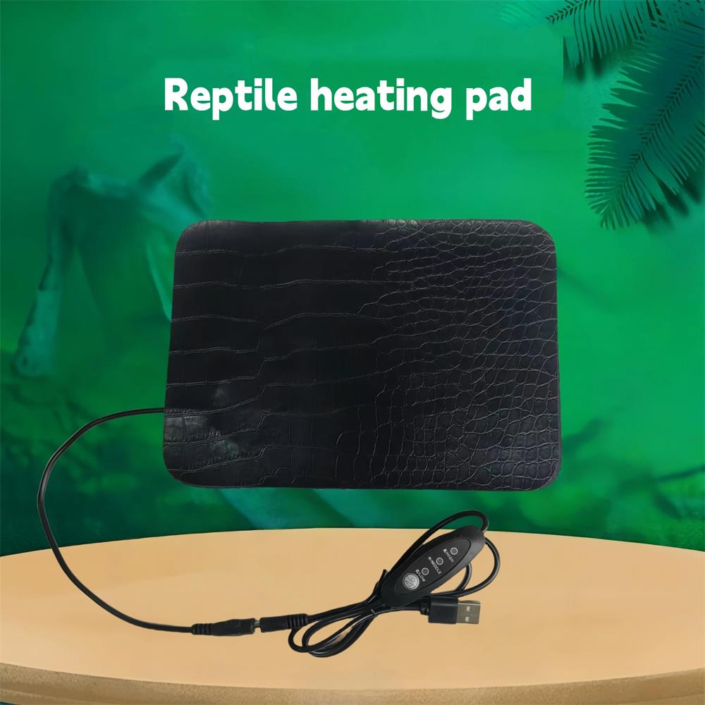 USB Pet Heating Pad Terrarium Reptile Heat Mat Waterproof 3 Gear Electric Blanket Heater Adjustable Portable Reptile Heating Pad