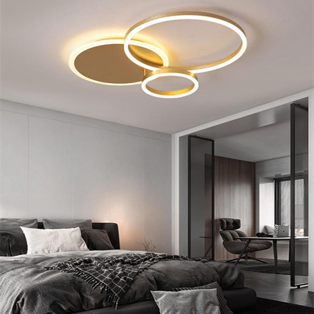 Nordic Modern LED Ceiling Lamp - Creative Round Design for Living Room, Study, Bedroom