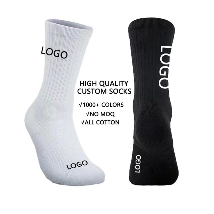 Quality Crew Fashion Grip Embroidery Women Compression logo Print Men's Designer Sport Custom Socks