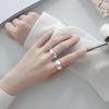 Japanese-Korean Smooth Irregular 925 Silver Vintage Open Ring for Women – Stylish Index Finger Commuter Fashion.
