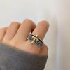 Angel Cross Ring for Men,Fashionable and Personalized Opening Ring Golden Cross Wings and Wings for Men Goth Punk Jewelry