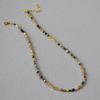 Colorful Tourmaline Heart Necklace - Japanese & Korean Inspired High-End Design