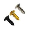 50 Stück/Set Gold Schwarz Silber Elektrische Gitarre Bass Schlagbrett Abdeckplatte Schrauben Für Gitarre Bass Metall Befestigungsschraube Großhandel