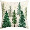 Christmas Themed Pillowcases: Believe, Hello Winter, Joy with Festive Designs Sofa Bed Cushion Cover, New Year Home Decoration