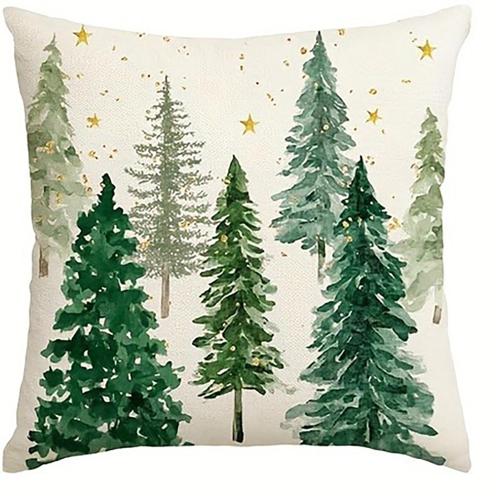 Christmas Themed Pillowcases: Believe, Hello Winter, Joy with Festive Designs Sofa Bed Cushion Cover, New Year Home Decoration