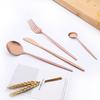 16Pcs Rose Gold Cutlery Set Knife Fork Coffee Spoons Dinnerware Set Stainless Steel Tableware Set Western Kitchen Silverware Set