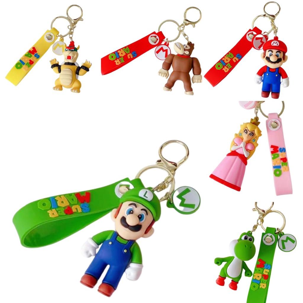 Princess Peach Keychain Super Mario Bros Nintendo Pendant Bag Charm