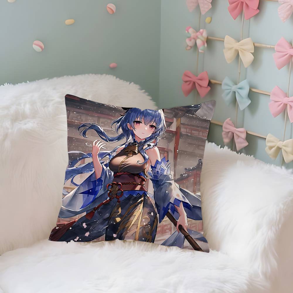 GGanyuGGenshin Case Plush Fabric Soft Pillowcase Double Sided Print Cushion Cover Household Gifts