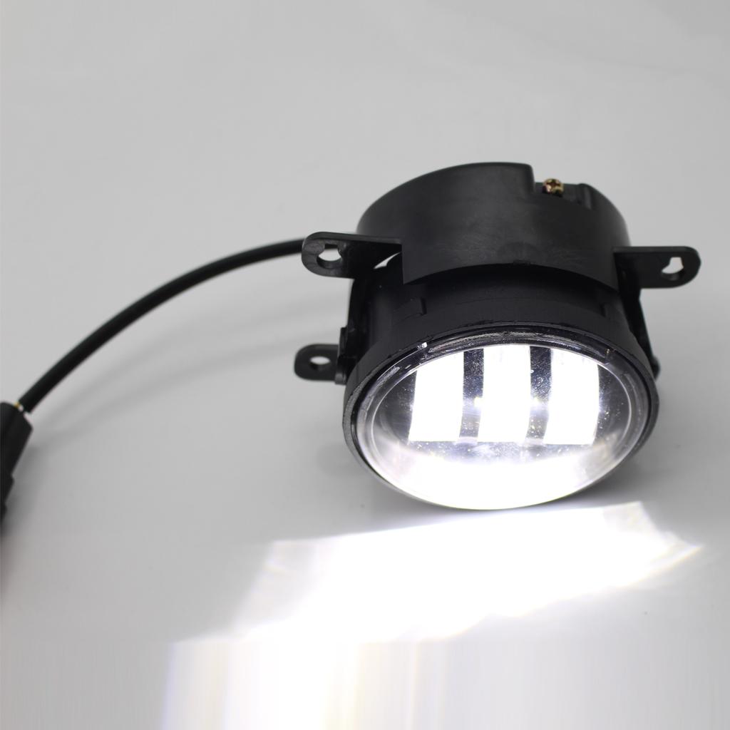 Car Front Bumper Fog Light Cover Grille With Yellow White LED Fog Lamp Assembly Set For Ford fiesta 2008 2009 2010 2011