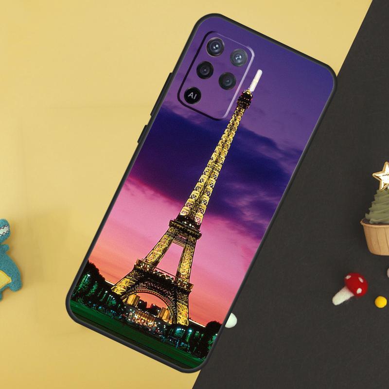 France Paris Eiffel Tower For OPPO A79 A58 A78 A98 A53S A57S A54S A74 A94 A17 A77 A5 A9 A96 A76 A16 A52 A72 A15 Case