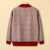 Autumn and Winter New Middle-aged and Old Knitted Sweater Female Mother Fleece Thickened Cardigan Thermal Top Grandma Coat