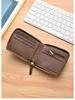 Men's Retro Short Zipper Wallet - Multi-card, Large Capacity, Fashionable Carry-on (2025)