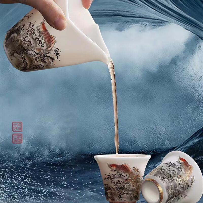 Chaxun Mutton-Fat Jade Ceramic Gongfu Tea Set