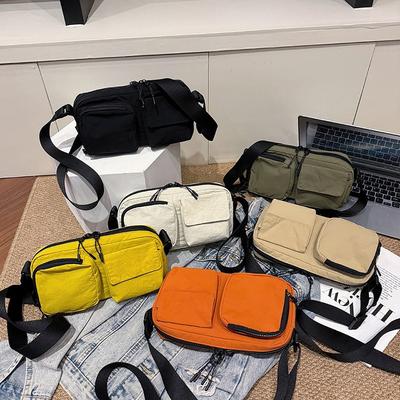 Nova bolsa mensageiro multifuncional com bolsos, moda feminina casual, bolsa para câmera, bolsa de ombro esportiva leve masculina