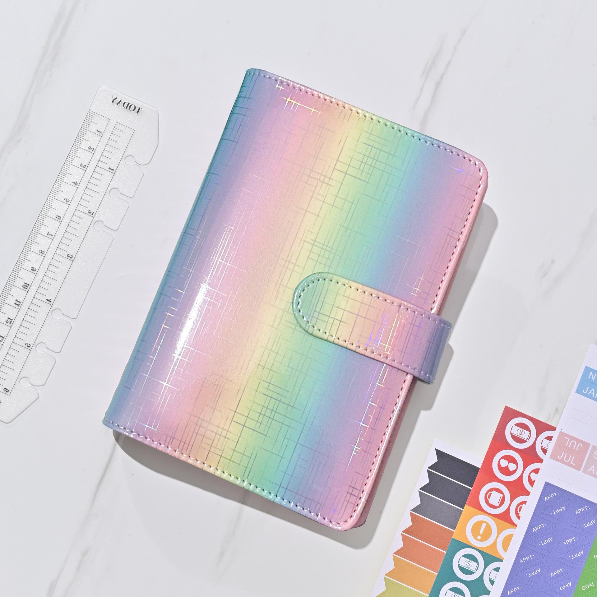 

Блокнот формата А6 с градиентным лазерным принтом на английском языке, блокнот из полиуретана с отрывными листами, план на эту неделю, план на месяц, план на месяц, бухгалтерская книга, канцелярские принадлежности A6