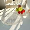 french tableware Home Fruit Salad Cake Plate Transparent Water Ripple Glass Plate Nebula Breakfast Dessert Dish Kitchen Tablewar