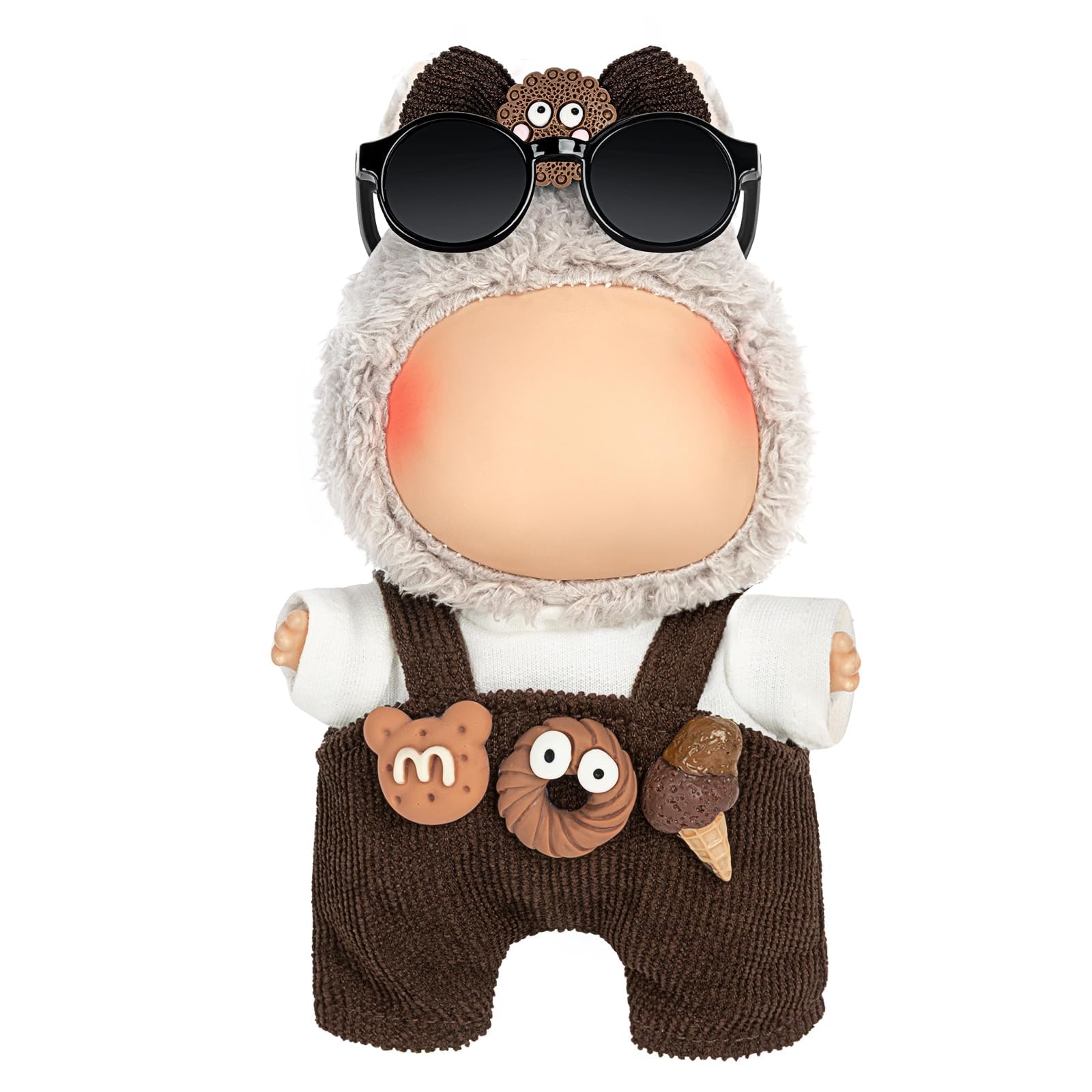 

Desing Wish Clothes Set for 17cm Lovebu Doll, Plush Clothes, Cute Doll Accessories, DIY Doll Accessories for 17cm Plush Toys, Kids Gift (Brown, Doll
