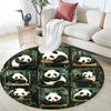 Pandas Round Area Rug,Carpet Rug for Living Room Bedroom Sofa Playroom Decor,Non-slip Floor Mat