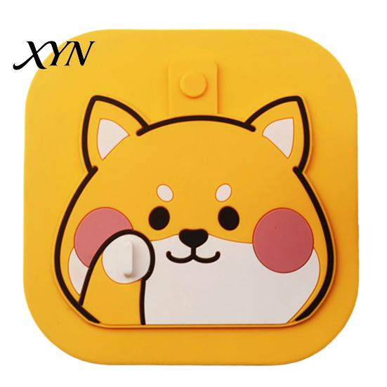 Sewer Anti-Odor Deodorizing Mat Cartoon Dog Floor Drain Cover, Silicone Shower Tub Stopper with Drainage Bathroom Hair Catcher Holes, for Kitchen
