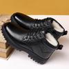 Winter Warm and Piled Thickened Wool Fur Integrated First Layer Cowhide Cotton Shoes Men's Northeast Large Size Cotton Leather Shoes Men's