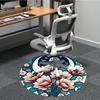 1pc Floral Fantasy Office Round Area Rug, Under Office Chairs Bedroom Living Room Home Decor, Room Deco