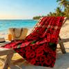 Rose Customized Name Beach Towel Super Soft & Absorbent For Beach Bathroom Outdoor Swimming Pool Camping Picnic Yoga Diving Vacation Accessories