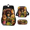 3Pcs Set Backpack Student School Shoulder Bag Pencil Bags Cartoon Movie Hoppers Travel Backpack Children Birthday Gift