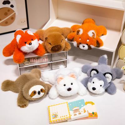 Cartoon Style Animal Doll Lovely Raccoon Sloth Fox Dog Capybara Plush Toys Car Room Decoration Baby Kids Sleep Pillow Sweet Gift