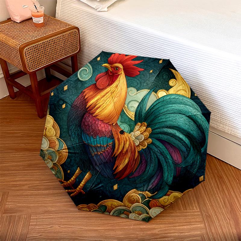 Animal pattern, automatic folding umbrella, portable and foldable design, 8 ribs, a Christmas or birthday gift.