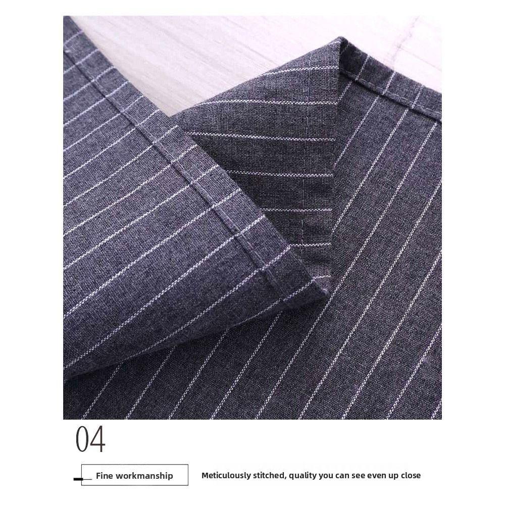 Sleeveless Cotton Apron Anti-Oil Adjustable Elasticity Kitchen Apron Canvas Material Stripe Design Women Apron Kitchen Use