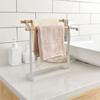 Double Bar Free Standing Towel Rack Metal Washcloth Dishcloth Hanger Towel Drying Rack for Home