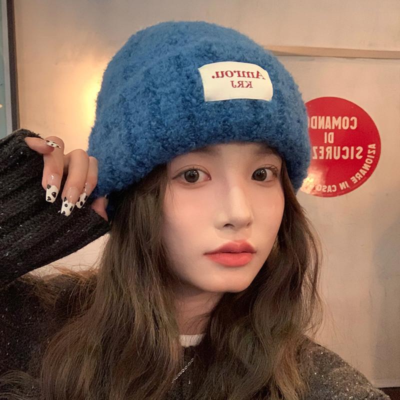 Soft Korean Cozy Style Women Knitted Hat Thick Warm Earmuff Beanie For Cold Weather