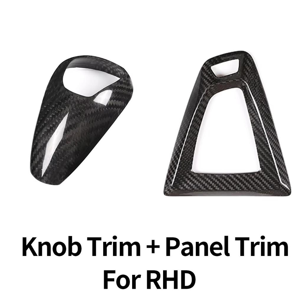 Real Carbon Fiber For BMW M2 F87 M3 F80 M4 F82 M5 F83 F10 F85 X5M F86 X6M F12 Car Center Console Gear Shift Knob Trim Cover