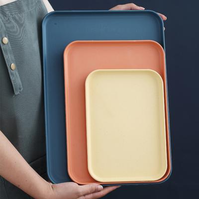 Multi-use Large Tray Capacity Serving Plastic Practical Food-grade Storage Tray for Home