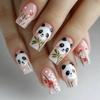 Cute Cartoon Panda & Bamboo Print Detachable Fake Nails