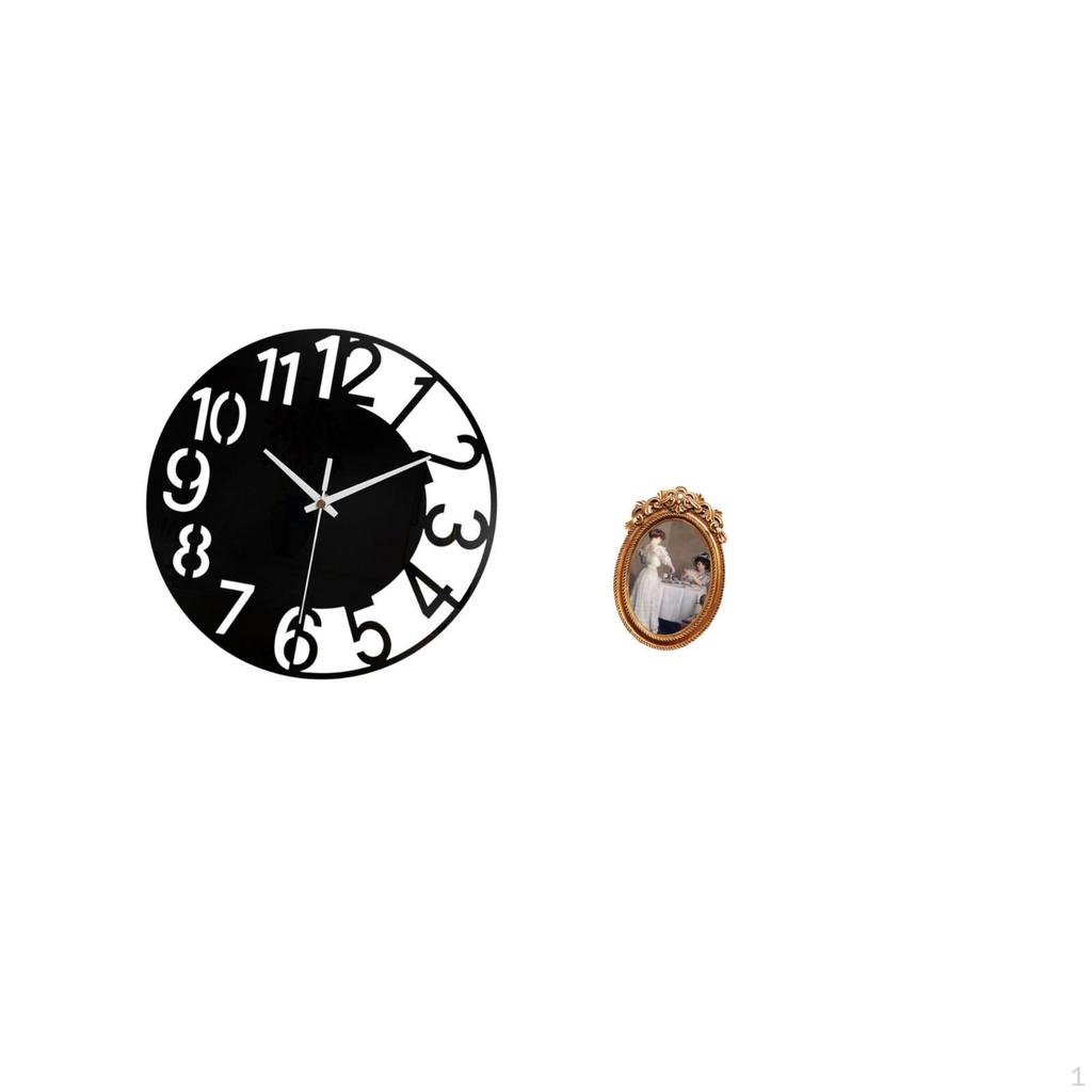 Acrylic Wall Clock Decorative Silent Easy to Read Simple Round Big for