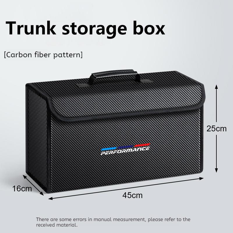 Car Leather Trunk Organizer Foldable Storage Box, For BMW Performance E46 E90 E60 E36 F90 M3 M5 E87 X3 X5 X6 G30 G32 Accessories EN0