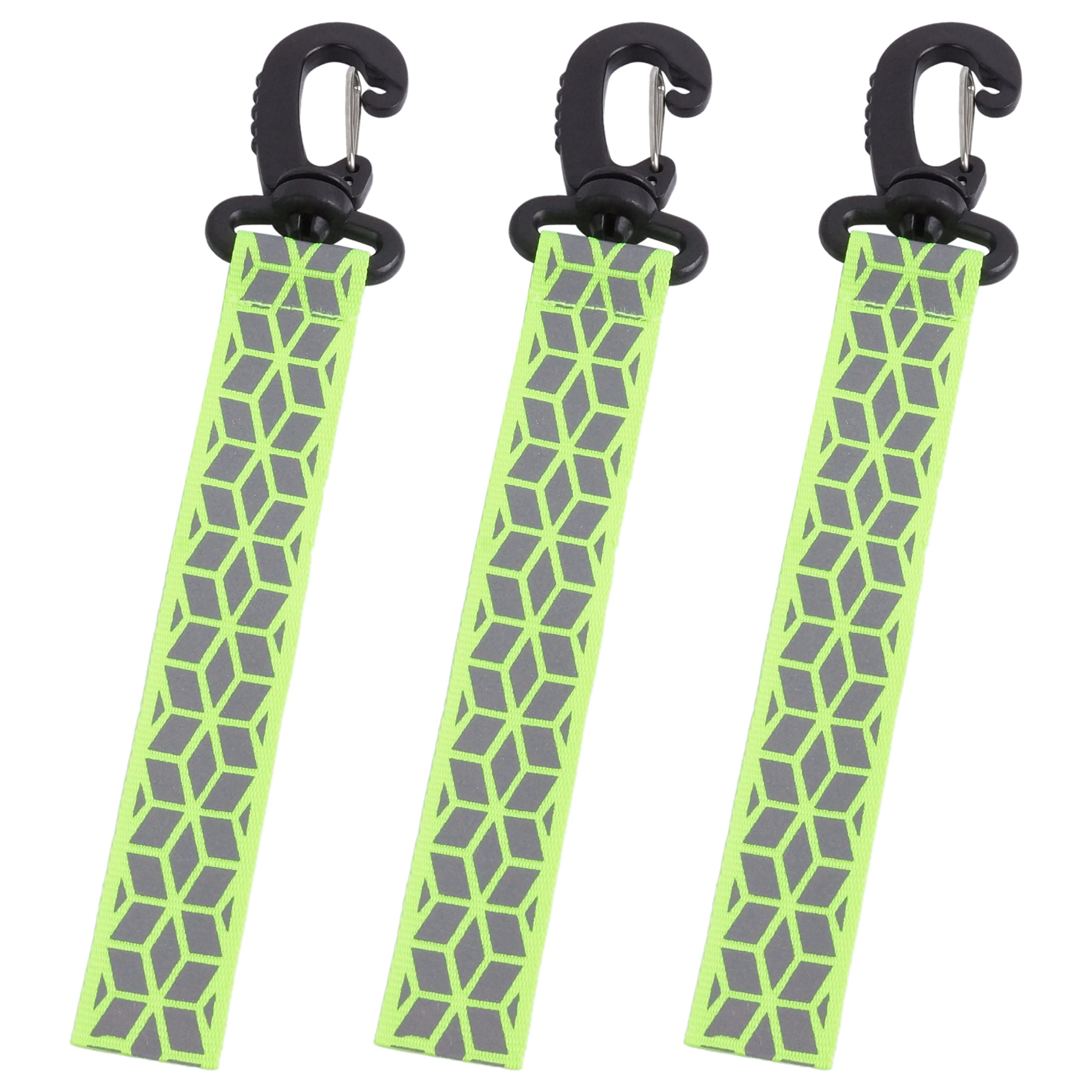 

prendre [Set of 3] Reflective Strap Reflector Keychain Traffic Safety Approximately 20.5cm жёлтый